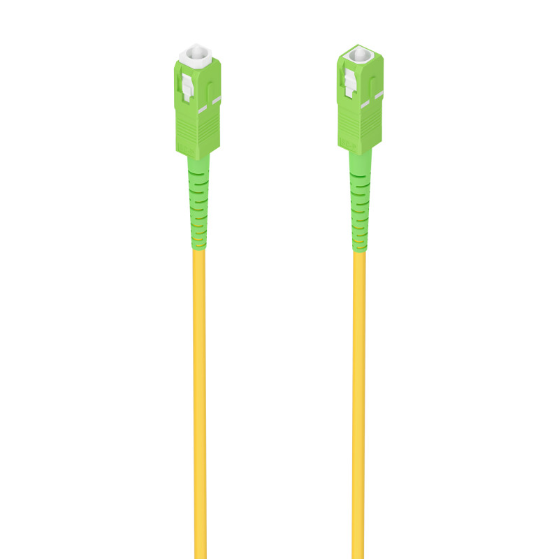 AISENS A152-0979 Cable Fibra Óptica Latiguillo G657A2 3.0 9/125 SMF Simplex CPR DCA LSZH, SC/APC-SC/APC, Amarillo, 1.0m, 1 m,