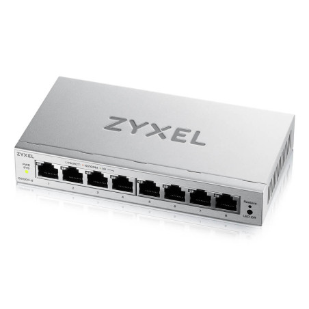 Zyxel GS1200-8V3-EU0101F GS1200-8V3, Gestionado, L2, Gigabit Ethernet (10/100/1000), Bidireccional completo (Full duplex),