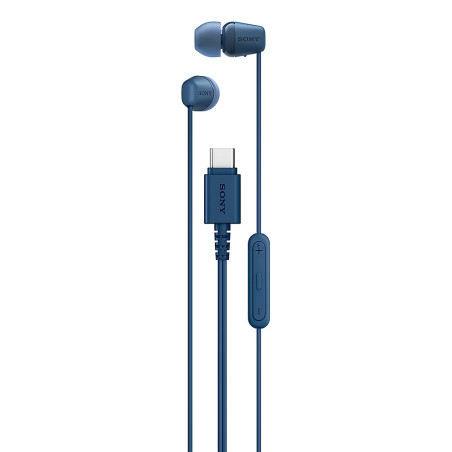 Sony IEREX15CL.CE7 IER-EX15C, Alámbrico, Llamadas/Música, 3 g, Auriculares, Azul