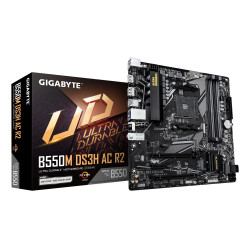 GIGABYTE B550M DS3H AC R2 B550M DS3H AC R2 Placa base - Procesadores AMD Ryzen 5000, VRM de 5+3 fases, hasta 4733 MHz DDR4