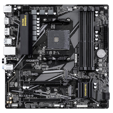 GIGABYTE B550M DS3H AC R2 B550M DS3H AC R2 Placa base - Procesadores AMD Ryzen 5000, VRM de 5+3 fases, hasta 4733 MHz DDR4