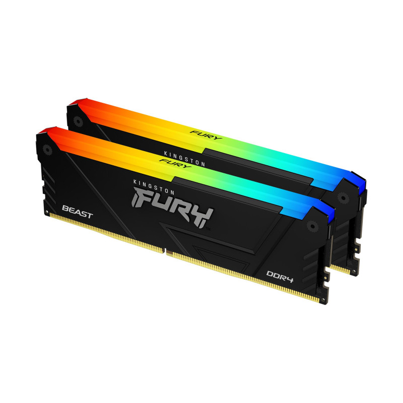 Kingston Technology KF432C16BB2AK2/32 FURY Beast 32GB 3200MT/s DDR4 CL16 DIMM (Kit de 2) RGB, 32 GB, 2 x 16 GB, DDR4, 288-pin