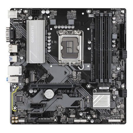 GIGABYTE B760M D3HP DDR4 B760M D3HP DDR4 Placa base - Soporta CPUs Intel Core de 14ª generación, VRM digital de 4+1+1 fases,