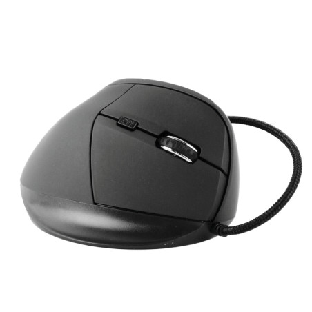 iggual IGG318386 Ratón ergonómico vertical USB ERGO-V, mano derecha, Óptico, USB tipo A, 2400 DPI, Negro