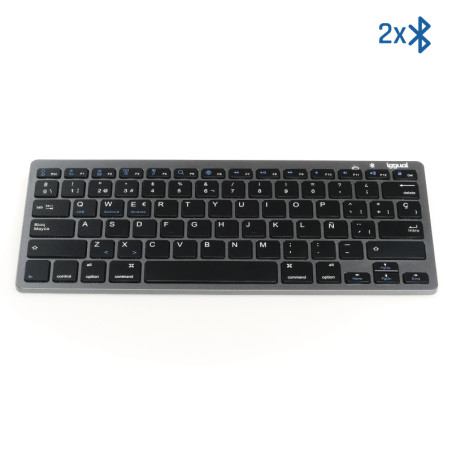 iggual IGG316917 Teclado Bluetooth Slim TKL-BT negro 2 canal, Tenkeyless (sin zona numérica) (80 - 87%), Inalámbrico,