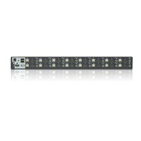ATEN CS17916-AT-G Switch KVM HDMI/Audio USB de 16 puertos, 1920 x 1200 Pixeles, WUXGA, 8,66 W, Negro