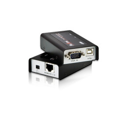 ATEN CE100-AT-G Extensor KVM Cat 5 VGA USB formato compacto (1280 x 1024 a 100m), Transmisor y receptor, Alámbrico, 100 m,