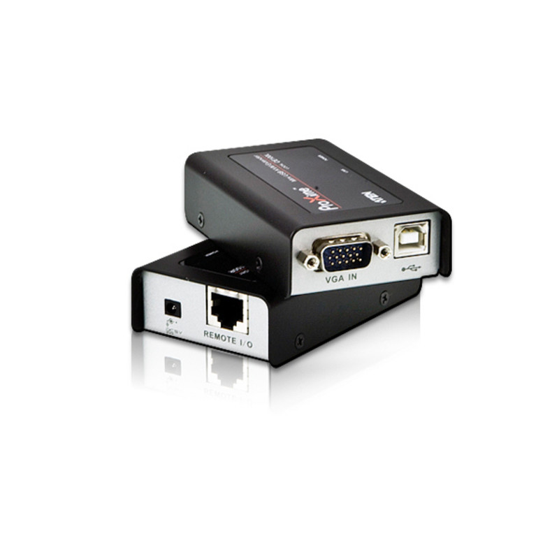 ATEN CE100-AT-G Extensor KVM Cat 5 VGA USB formato compacto (1280 x 1024 a 100m), Transmisor y receptor, Alámbrico, 100 m,