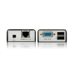 ATEN CE100-AT-G Extensor KVM Cat 5 VGA USB formato compacto (1280 x 1024 a 100m), Transmisor y receptor, Alámbrico, 100 m, 2