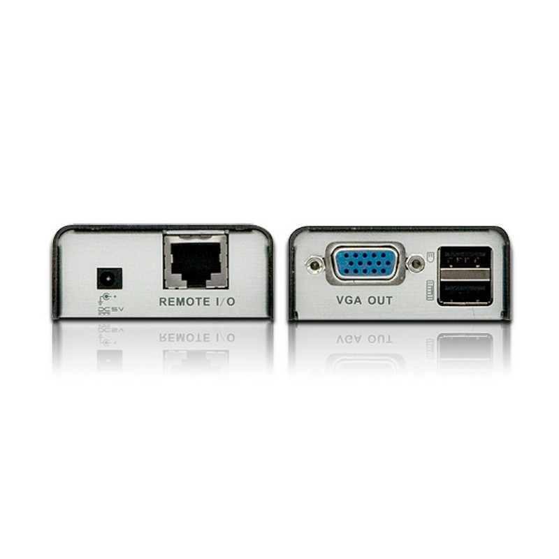 ATEN CE100-AT-G Extensor KVM Cat 5 VGA USB formato compacto (1280 x 1024 a 100m), Transmisor y receptor, Alámbrico, 100 m,