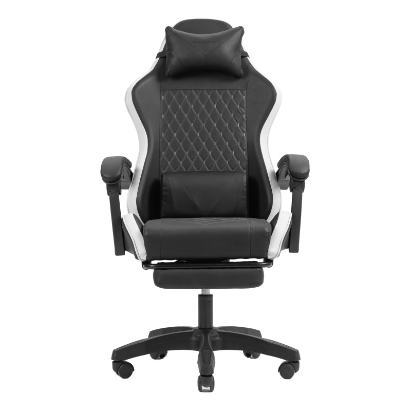 Mars Gaming MGCXBW MGC-X, Silla para videojuegos de PC, 120 kg, Asiento acolchado, Respaldo acolchado, 190 cm, Negro