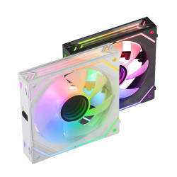 Mars Gaming MFLINKFINITYW MF-LINKFINITY Blanco, Ventilador Modular PWM 120mm, Sistema de Conexión LINKFINITY, Iluminación 2