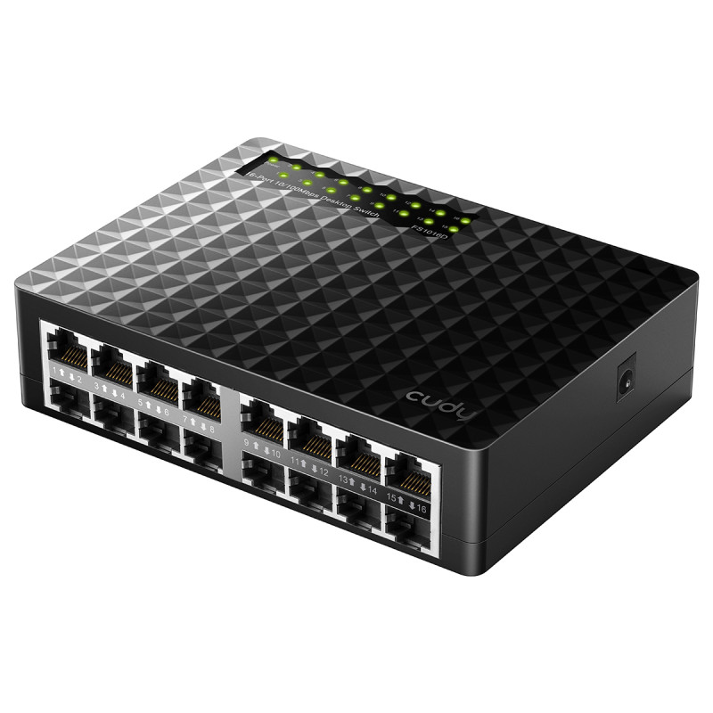 Cudy FS1016D FS1016D, Fast Ethernet (10/100), Bidireccional completo (Full duplex)