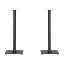 AISENS SPK11U-433 Soporte Universal De Suelo Para Altavoces, Negro, Piso, Acero, Vidrio, 25 kg, Negro, Independiente, 76,5 cm 2