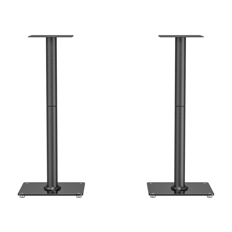 AISENS SPK11U-433 Soporte Universal De Suelo Para Altavoces, Negro, Piso, Acero, Vidrio, 25 kg, Negro, Independiente, 76,5 cm