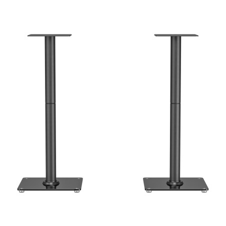 AISENS SPK11U-433 Soporte Universal De Suelo Para Altavoces, Negro, Piso, Acero, Vidrio, 25 kg, Negro, Independiente, 76,5 cm