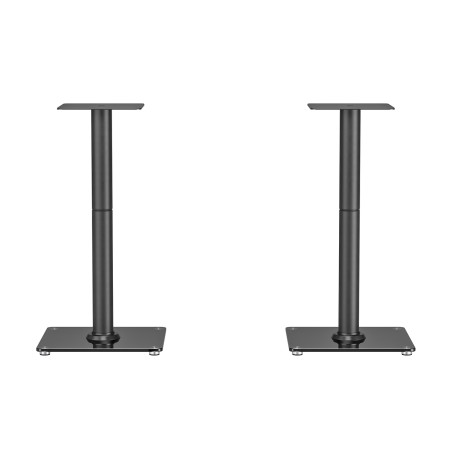 AISENS SPK10U-431 Soporte Universal De Suelo Para Altavoces, Negro, Piso, Acero, Vidrio, 25 kg, Negro, Independiente, 61 cm
