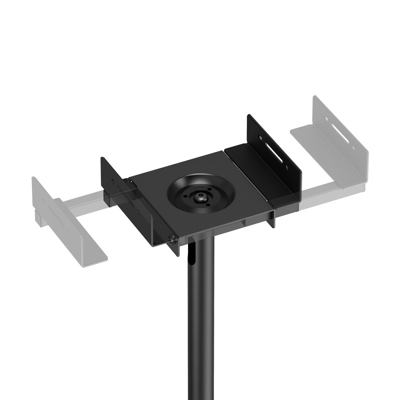 AISENS SPK09U-429 Soporte Universal De Suelo Giratorio E Inclinable Para Altavoces, Negro, Piso, Acero, 5 kg, Negro,
