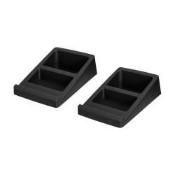 AISENS SPK07U-425 Soporte Universal De Sobremesa Para Altavoces, Negro, Escritorio, Mesa, Acero, 10 kg, Negro, Independiente,