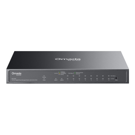 TP-Link ES210GP Omada ES210GP, Gestionado, L2, Gigabit Ethernet (10/100/1000), Energía sobre Ethernet (PoE), Montaje en rack,