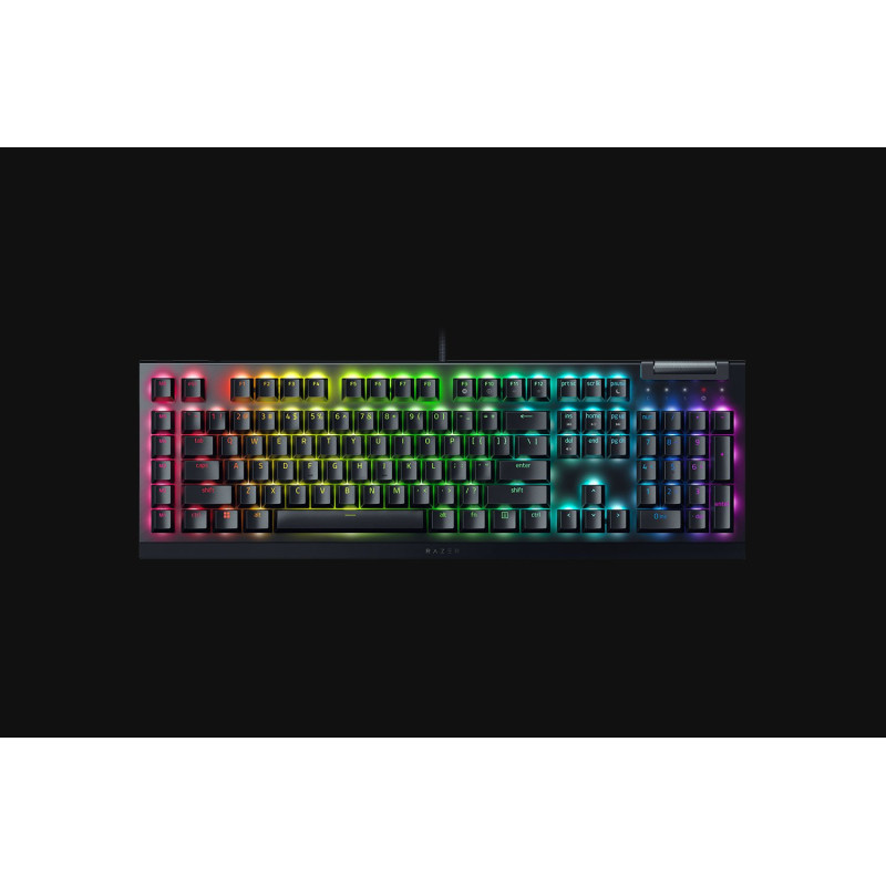Razer RZ03-04700100-R3M1 RZ03-04700100-R3M1, Alámbrico, USB, Interruptor mecánico, QWERTY, LED RGB, Negro