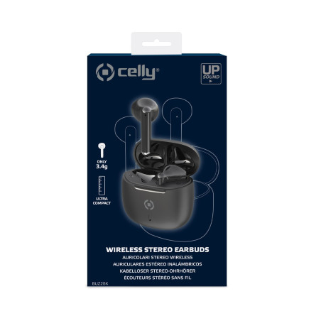 Celly BUZ2BK BUZ2, True Wireless Stereo (TWS), Llamadas/Música, 20 - 20000 Hz, 42 g, Auriculares, Negro