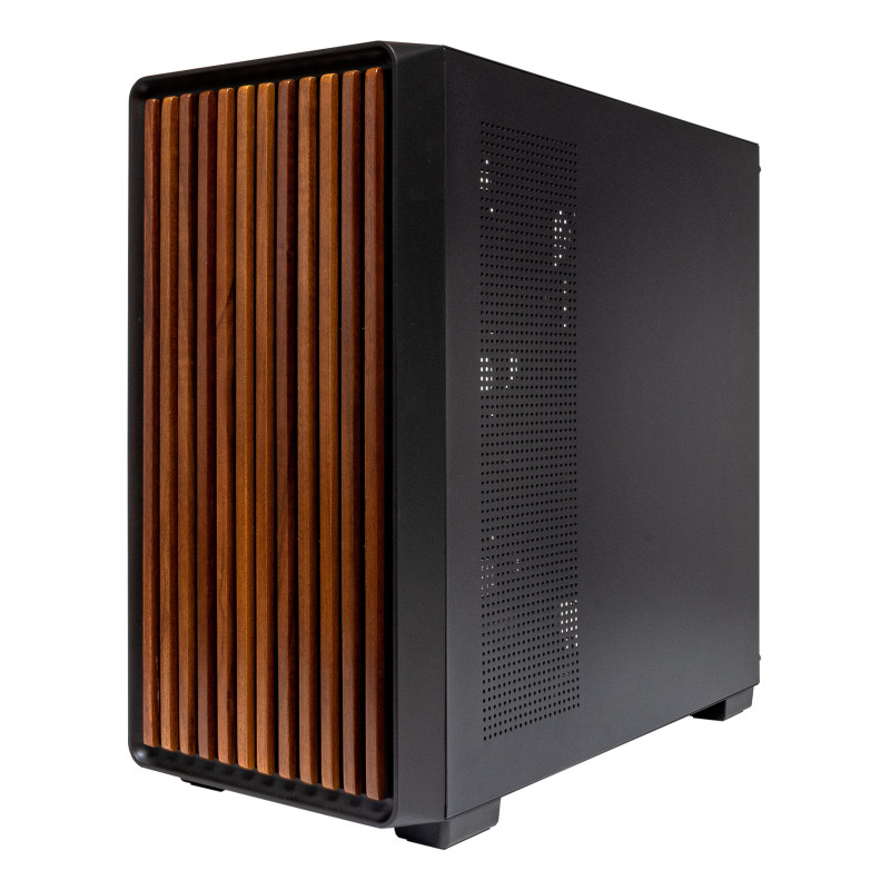UNYKAch UK121804 Caja ATX REVELAT Madeira Black, Midi Tower, PC, Negro, Madera, ATX, EATX, micro ATX, Acrilonitrilo butadieno