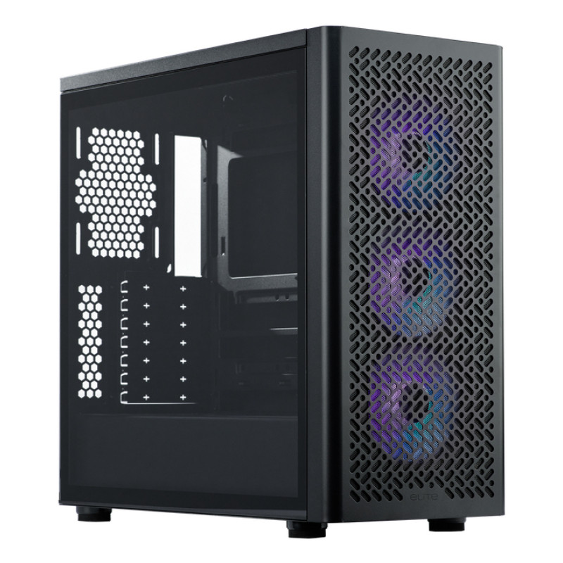 Cooler Master E502-KGNN-S00 Elite 502, Midi Tower, PC, Negro, ATX, EATX, ITX, micro ATX, Acero, Juego