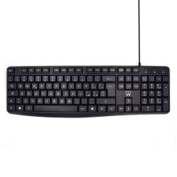 Ewent EW3000 EW3000, Completo (100%), Alámbrico, USB, Interruptor de membrana, QWERTY, Negro