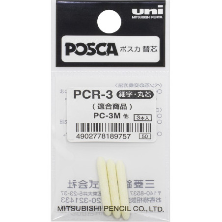 Uni-Ball 186590 PCR-3, Blanco, PC3 M