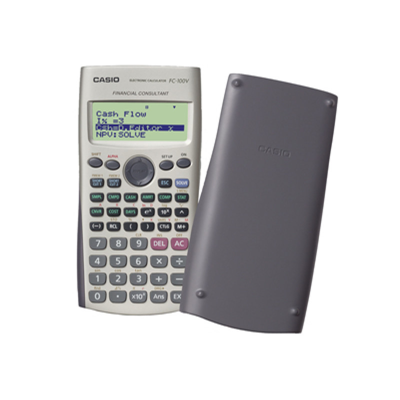 Casio FC-100V FC-100V, Bolsillo, Calculadora financiera, 10 dígitos, Flash, Batería, Gris