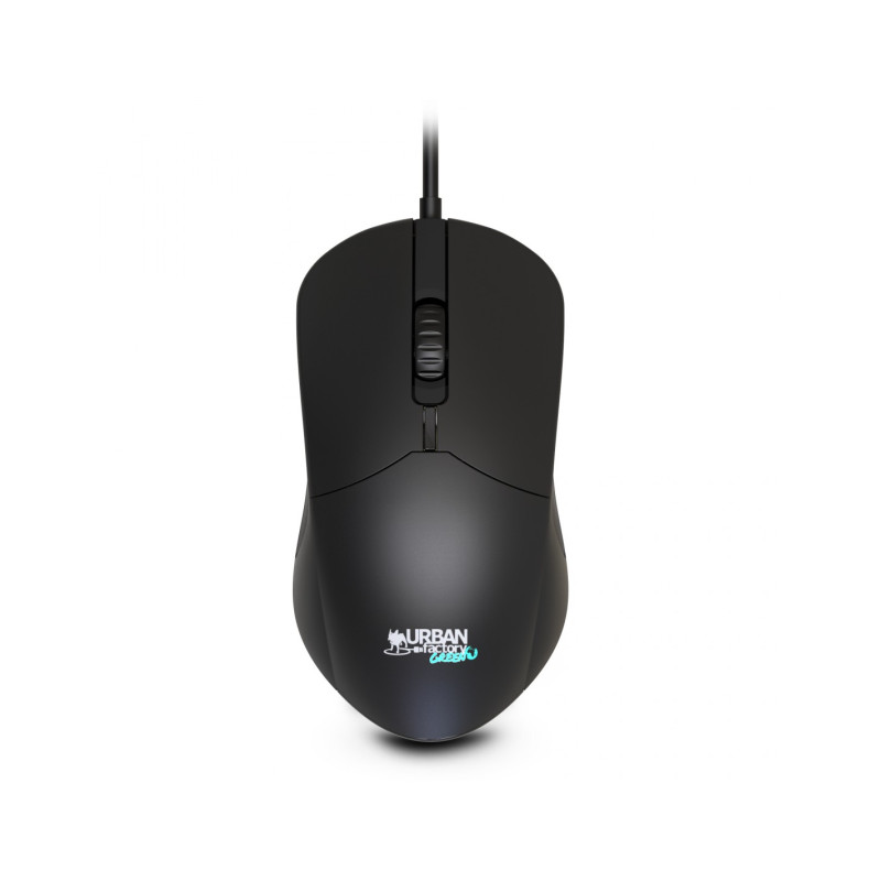 Urban Factory GWM01UF GWM01UF, Ambidextro, Óptico, USB tipo A, 1200 DPI, Negro
