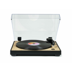 Thomson TT300 TT300, Tocadiscos de tracción por correa, Negro, Amarillo, 33,45 RPM, 230 V, 100 mm, 395 mm