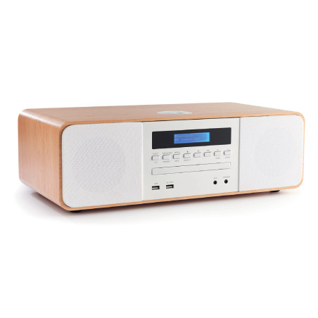 Thomson MIC201IBT MIC201IBT, Microcadena de música para uso doméstico, Blanco, 50 W, FM, Azul, 3,5 mm