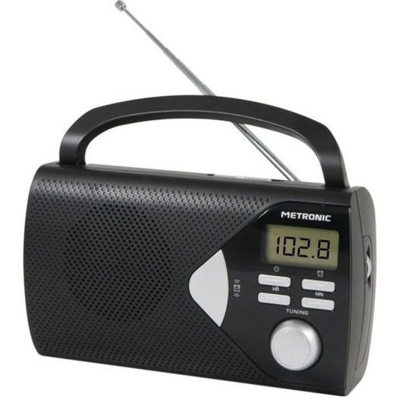 Metronic 477205 477205, Portátil, Digital, AM, FM, LCD, Negro, Plástico