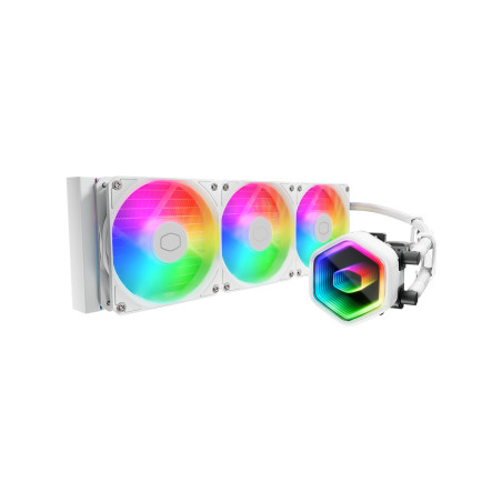 Cooler Master MLW-D36M-A18PA-RW MasterLiquid 360 Core II White, Kit de refrigeración líquida, 12 cm, 650 RPM, 1750 RPM, 120