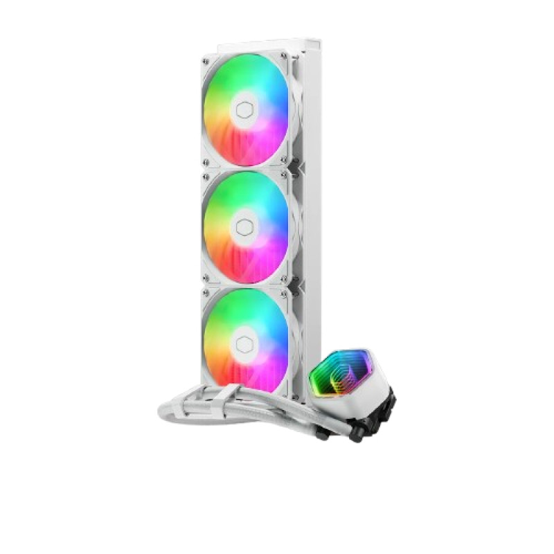 Cooler Master MLW-D36M-A18PA-RW MasterLiquid 360 Core II White, Kit de refrigeración líquida, 12 cm, 650 RPM, 1750 RPM, 120
