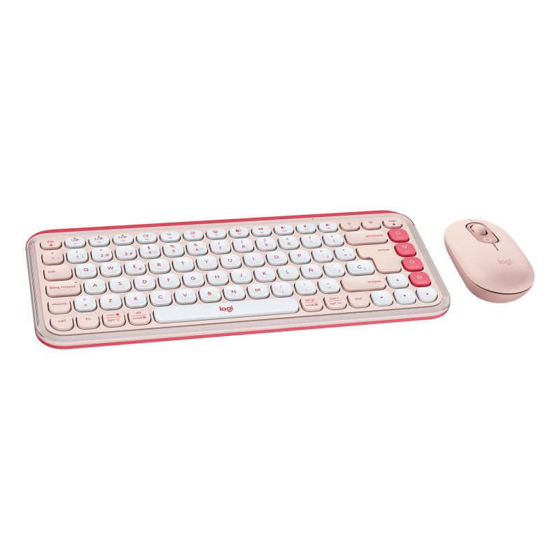 Logitech 920-013120 POP ICON COMBO, combinación de teclado y ratón Bluetooth, escritura cómoda, teclas y botones
