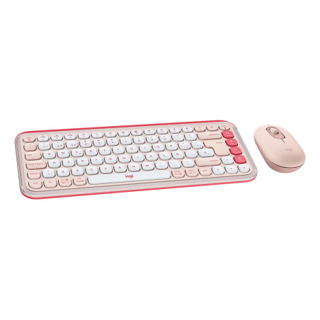 Logitech 920-013120 POP ICON COMBO, combinación de teclado y ratón Bluetooth, escritura cómoda, teclas y botones