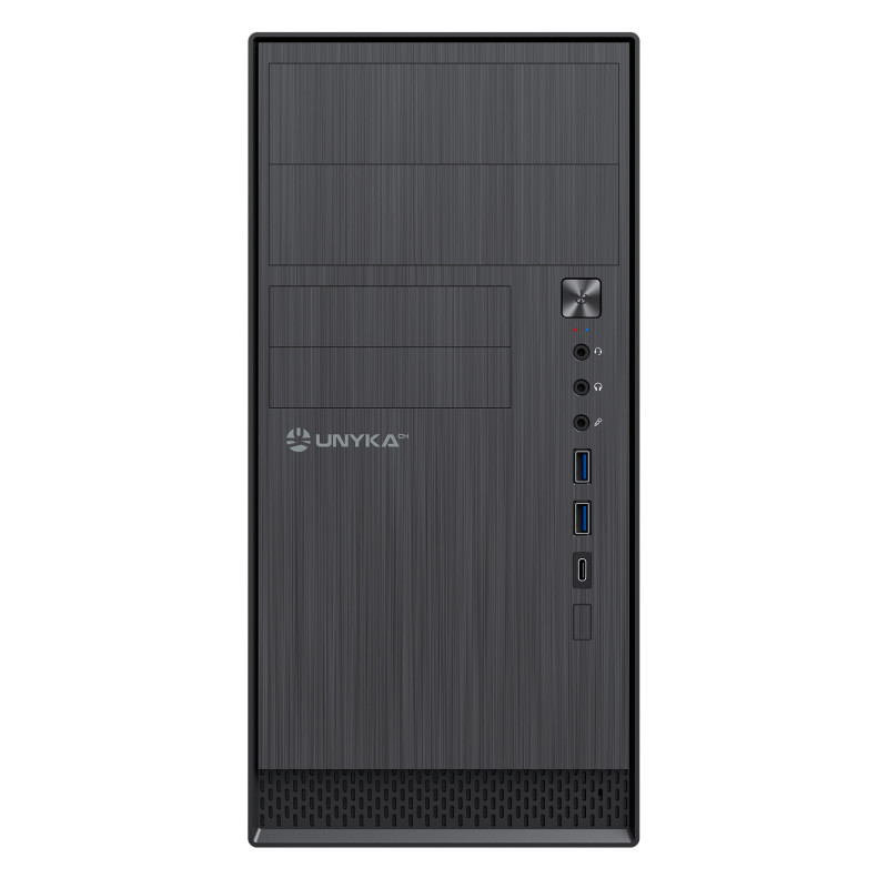 UNYKAch UK52110V2 AERO C12 V2, Micro Torre, PC, Negro, micro ATX, Acrilonitrilo butadieno estireno (ABS), Metal, SGCC, Hogar /