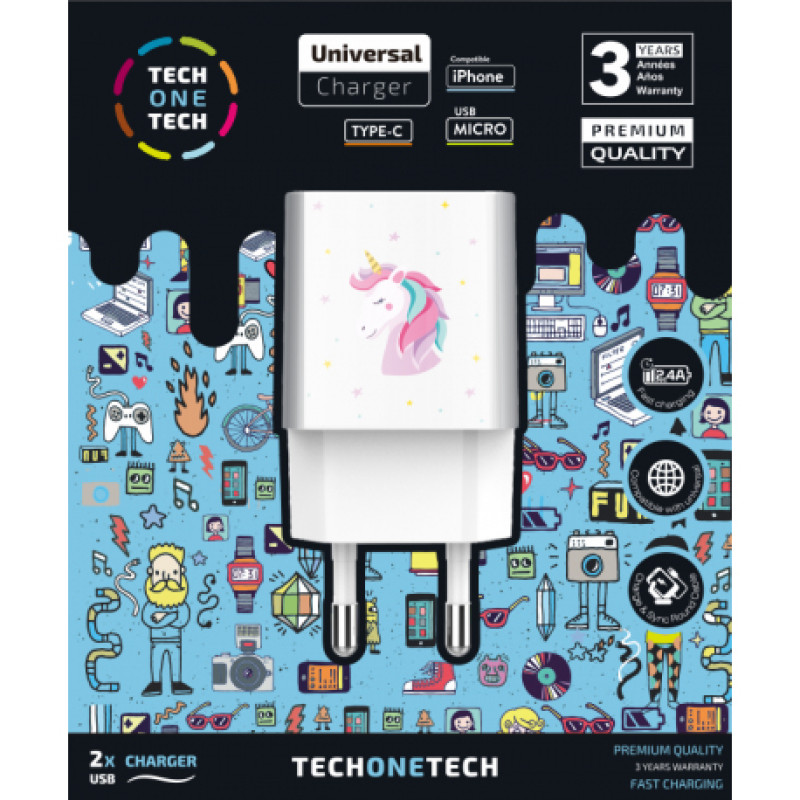 TECH ONE TECH TEC2501 TEC2501, Interior, Corriente alterna, Blanco