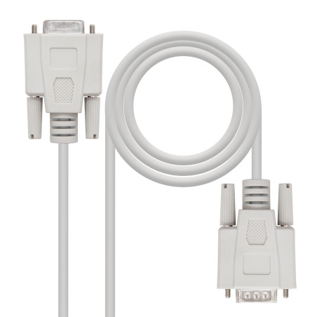 Nanocable 10.14.0506 10.14.0506, Beige, 6 m, DB9, DB9, Macho, Hembra