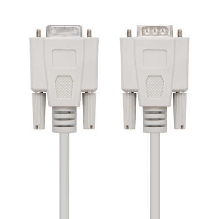 Nanocable 10.14.0506 10.14.0506, Beige, 6 m, DB9, DB9, Macho, Hembra
