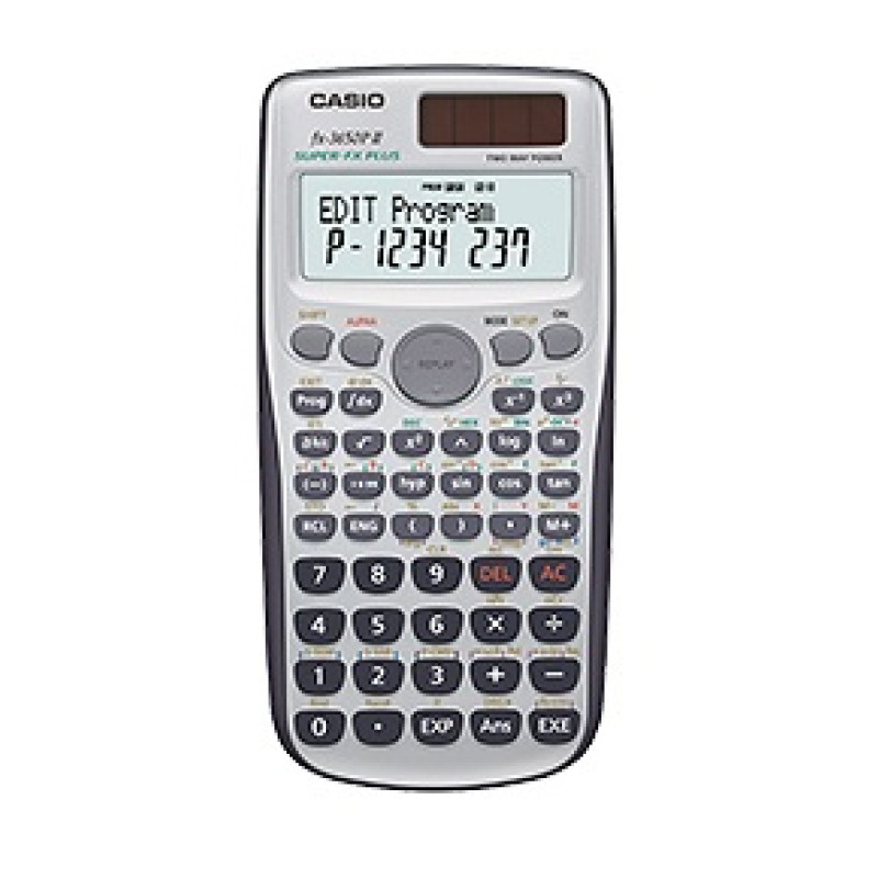 Casio FX-3650PII FX-3650PII, Bolsillo, Calculadora científica, 12 dígitos, 16 líneas, Batería/Solar, Negro, Plata