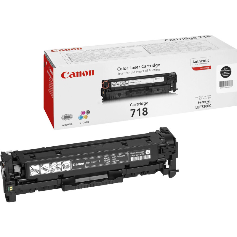 Canon 2662B002 CRG-718 Bk, 3400 páginas, Negro, 1 pieza(s)
