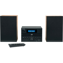 Thomson MIC123BT MIC122BT, Microcadena de música para uso doméstico, Negro, Plata, Frente, 10 W, 6 Ω, 75 dB