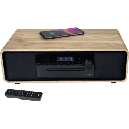 Thomson MIC300IBT MIC300IBT, Microcadena de música para uso doméstico, Negro, Madera, Frente, 10 W, 4 Ω, 80 dB
