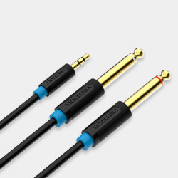 Vention BACBH Cable Estéreo BACBH/ Jack 3.5 Macho - 2x Jack 6.5 Macho/ 2m/ Negro, 3,5mm, Macho, 2 x 6,35mm, Macho, 2 m, Negro 2