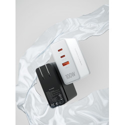 Vention FEGB0-EU Cargador de Pared FEGB0-EU/ 2xUSB Tipo-C/ 1xUSB/ 100W, Corriente alterna, Negro 2