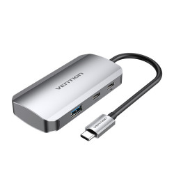 Vention TNDHB Hub USB Tipo-C TNDHB/ 3xUSB/ 1xUSB Tipo-C/ 1xUSB Tipo-C PD, USB Tipo C, USB 3.2 Gen 1 (3.1 Gen 1) Type-A, USB 3.2
